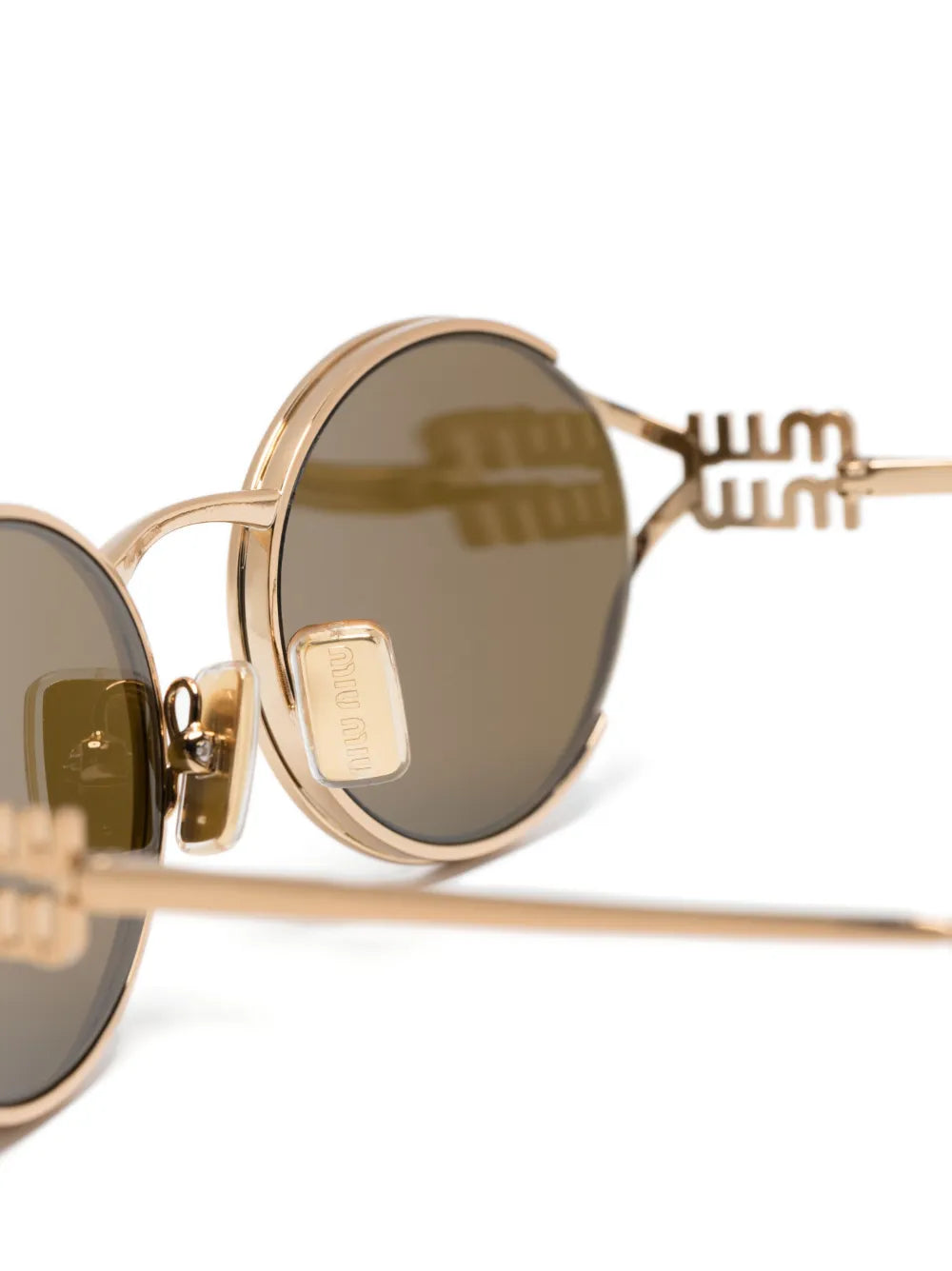 Miu Miu Eyewear Logo round-frame sunglasses