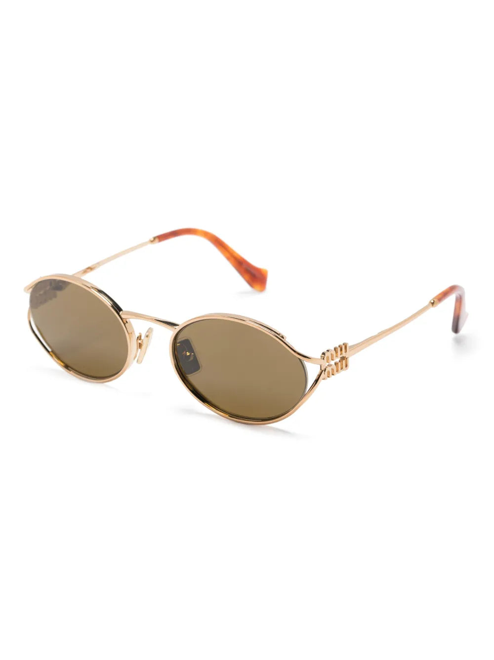 Miu Miu Eyewear Logo round-frame sunglasses