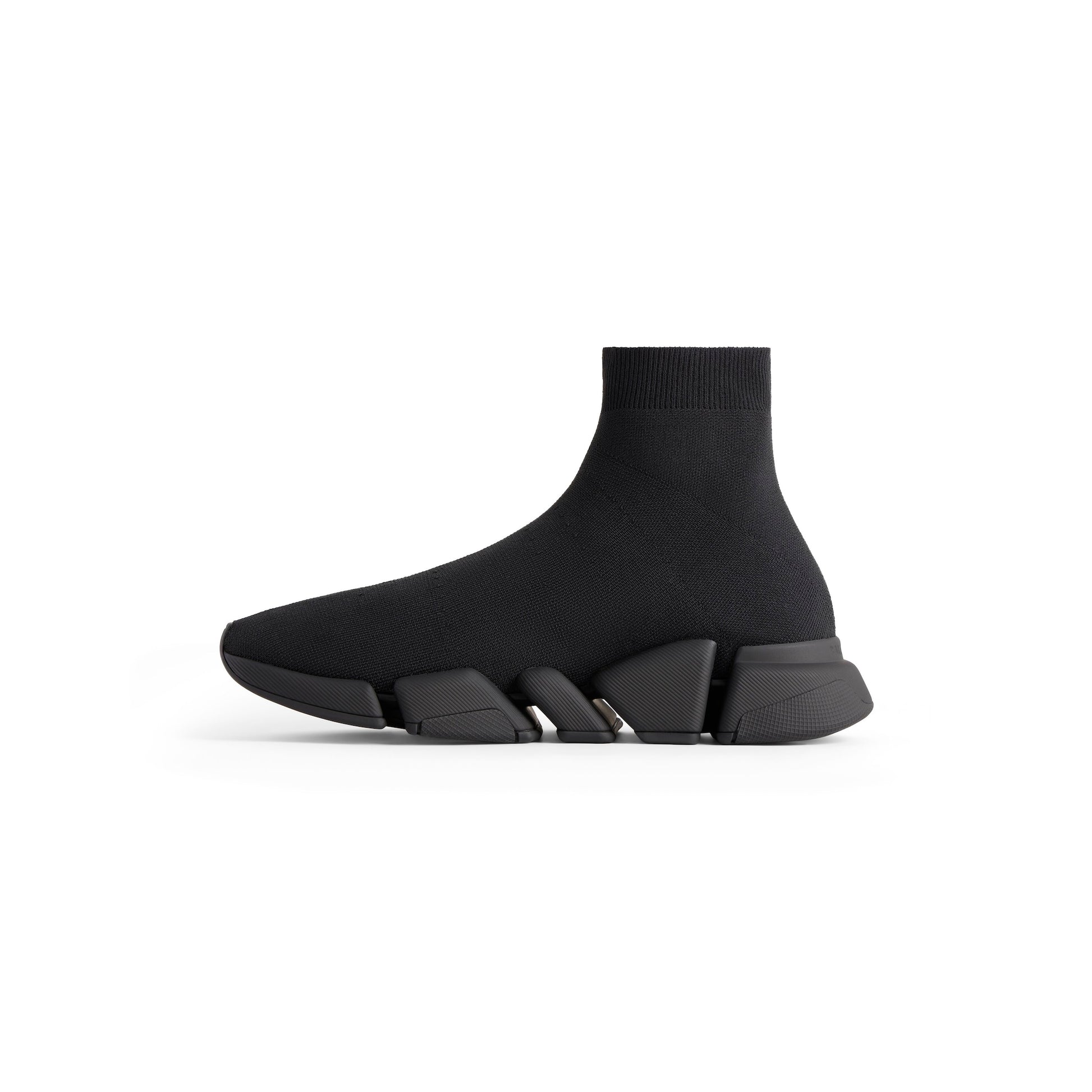 BALENCIAGA MEN'S SPEED 2.0 RECYCLED KNIT SNEAKER IN BLACK