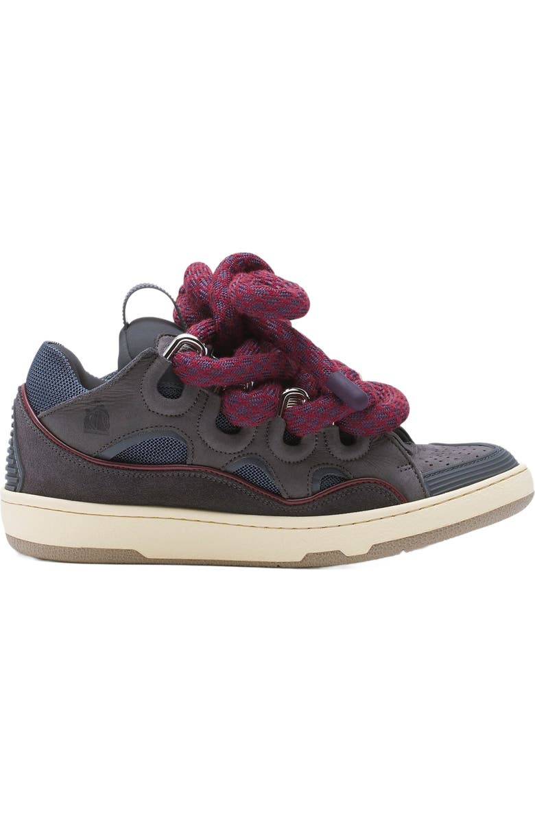 Curb Sneakers In Leather With Snake Laces For Women