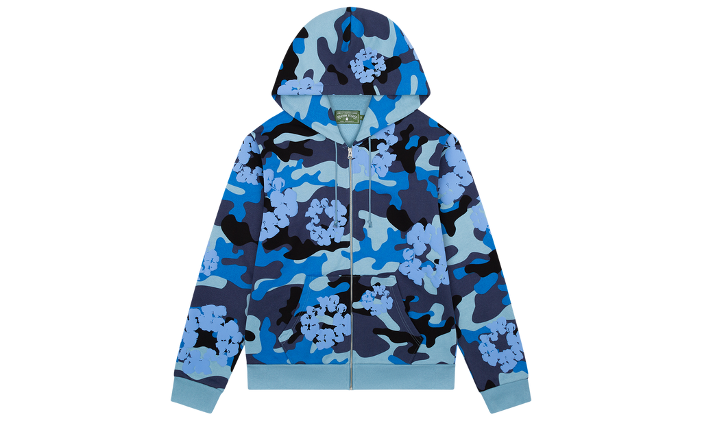 Cotton Wreath Zip Hoodie "Camo"