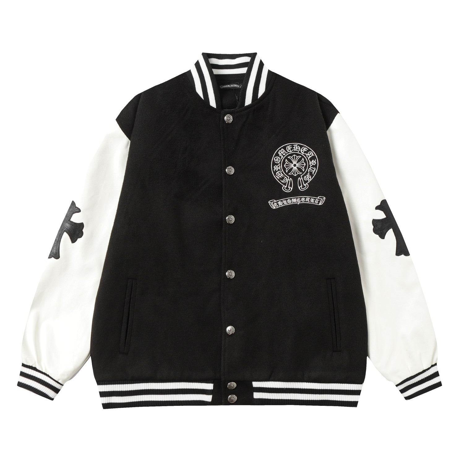 Chrome heart varsity jacket
