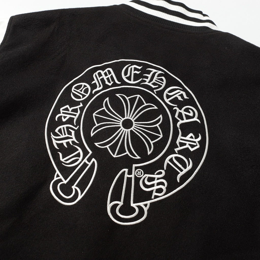 Chrome heart varsity jacket