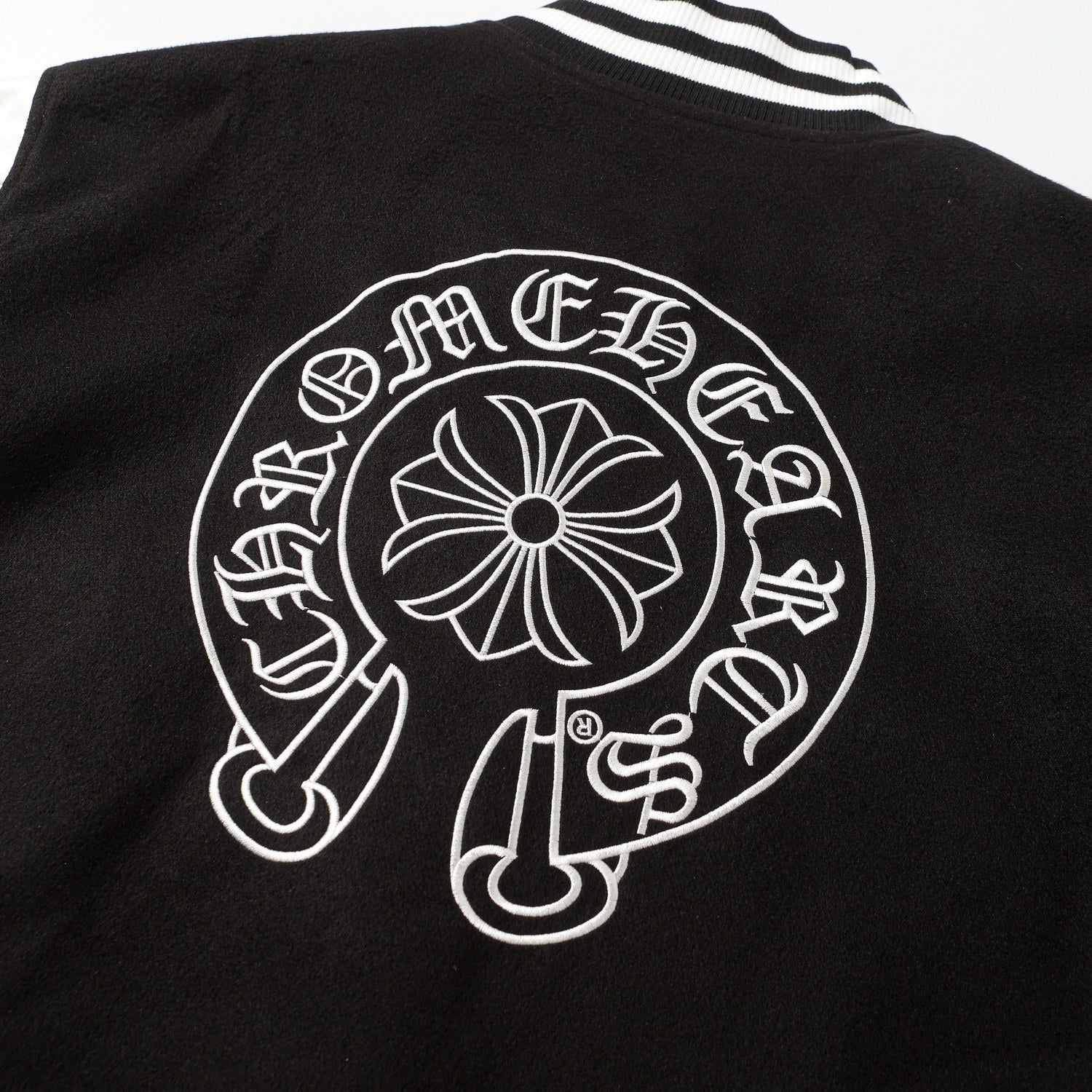 Chrome heart varsity jacket