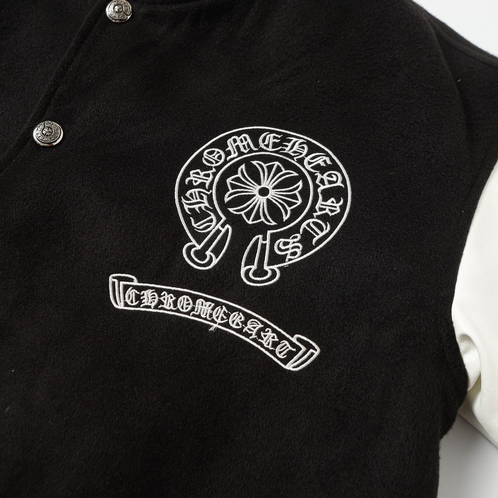 Chrome heart varsity jacket