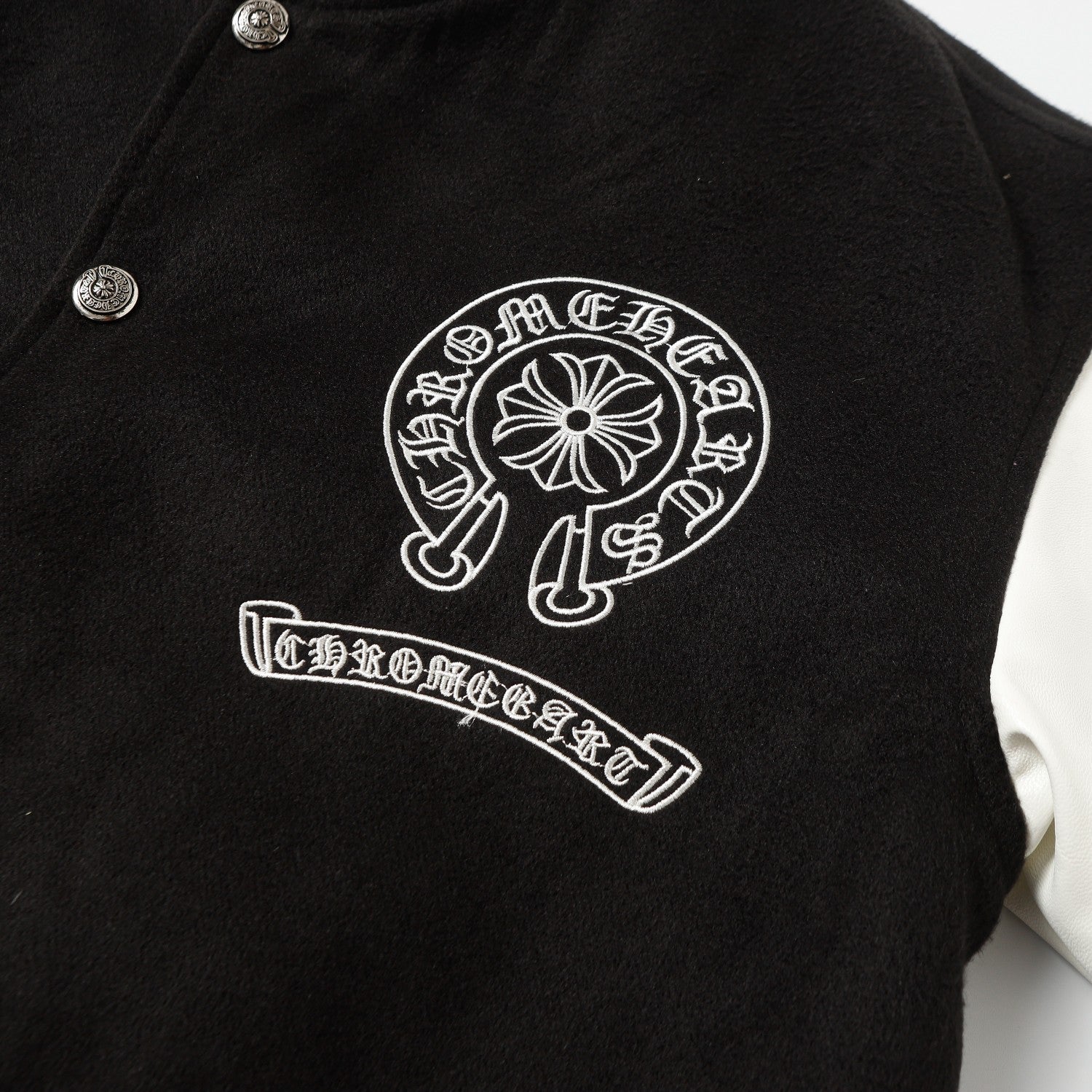 Chrome heart varsity jacket