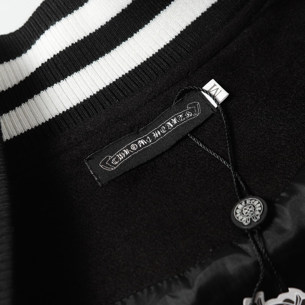 Chrome heart varsity jacket