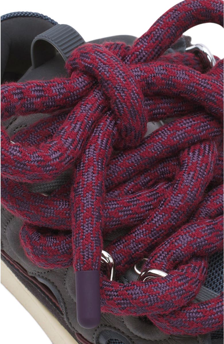 Curb Sneakers In Leather With Snake Laces For Women