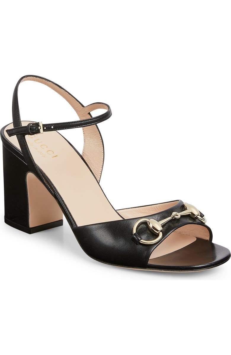Horsebit Block Heel Sandal