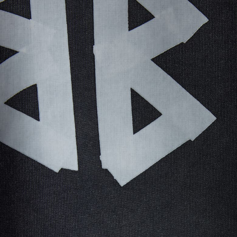 Tape Type Ripped Pocket Large Fit Fleece Hoodie