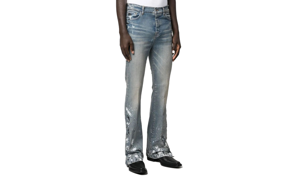 Paint Splatter Flare Jeans