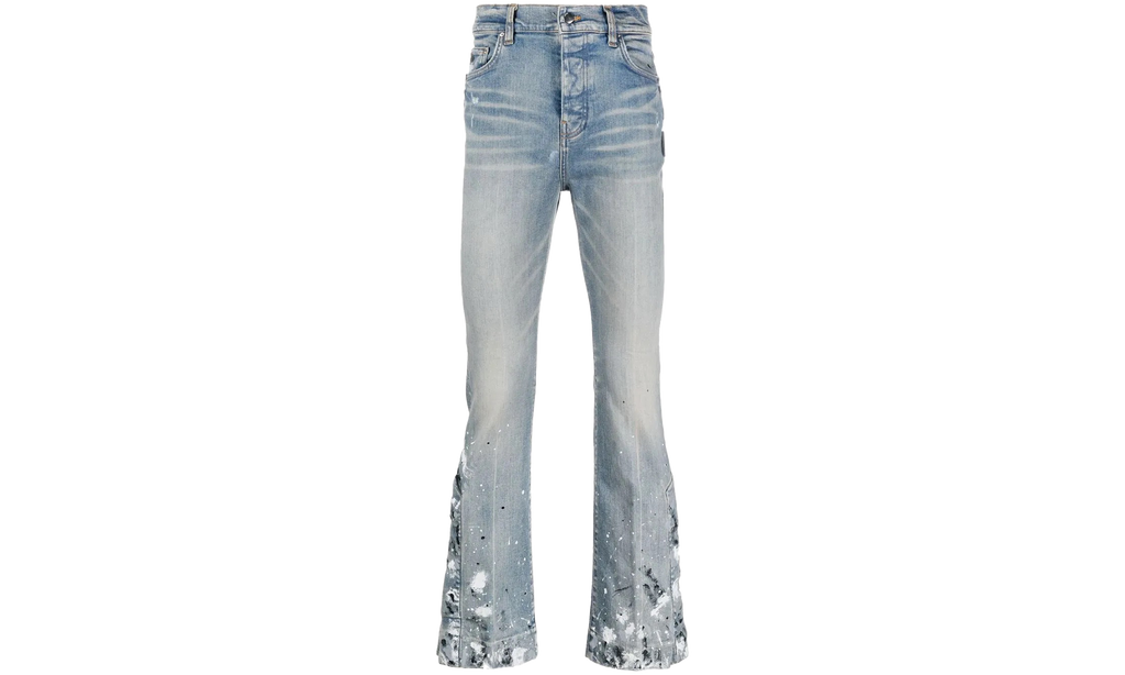 Paint Splatter Flare Jeans